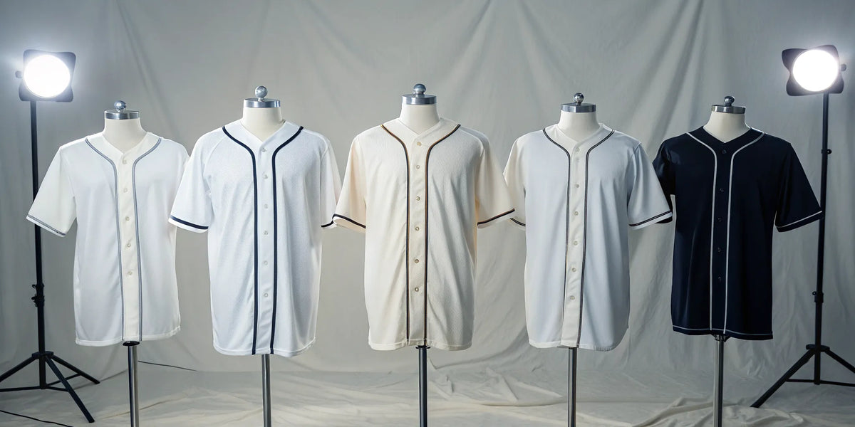 A variety of Jalisco baseball jersey designs showing different team colors and logos.