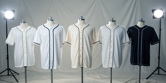 A variety of Jalisco baseball jersey designs showing different team colors and logos.