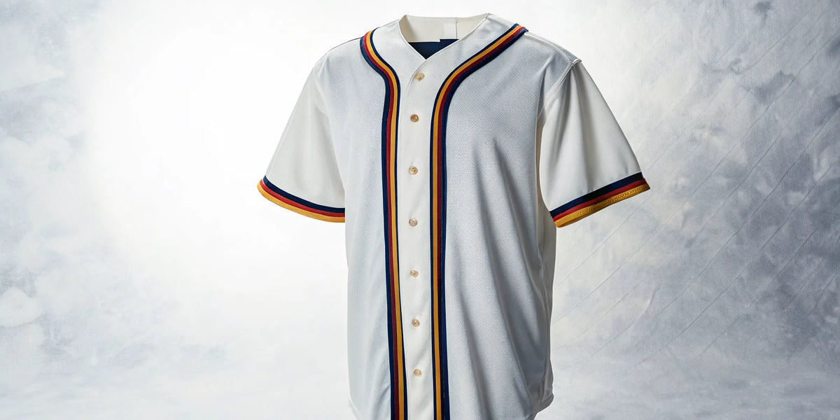 Authentic Rieleros de Aguascalientes baseball jersey with classic stripes and button front.