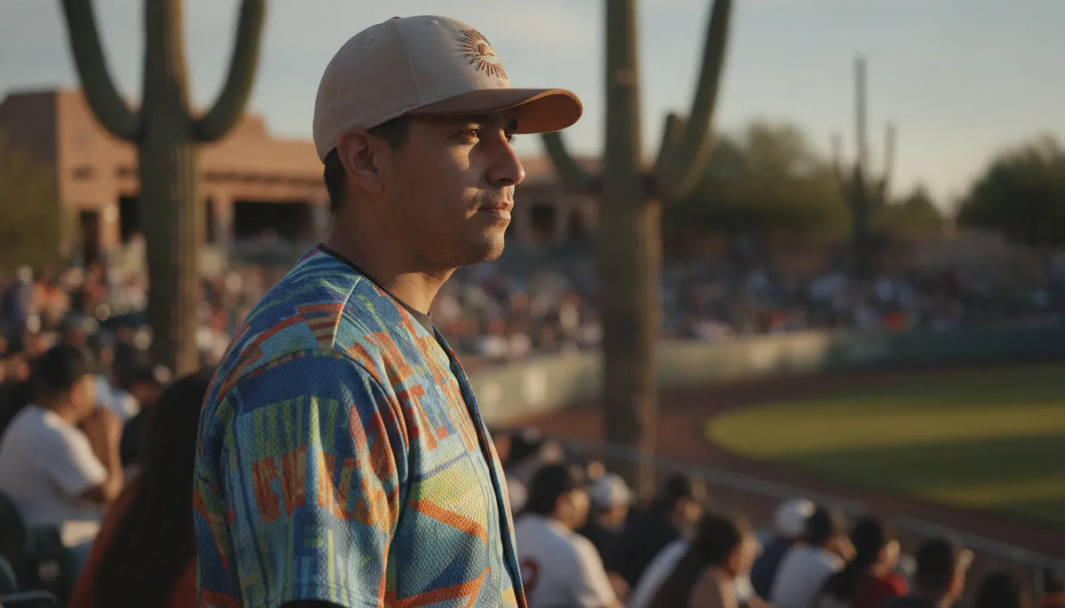 Beisbol Arizona sports merchandise at a desert baseball game