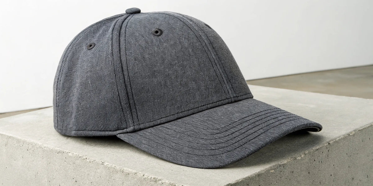 A dark gray Beisbol Barbas fashion hat, a premium collector's item for streetwear style.