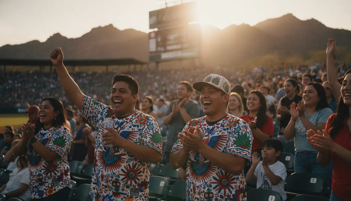 Mexican baseball fans sharing Houston ballpark culture