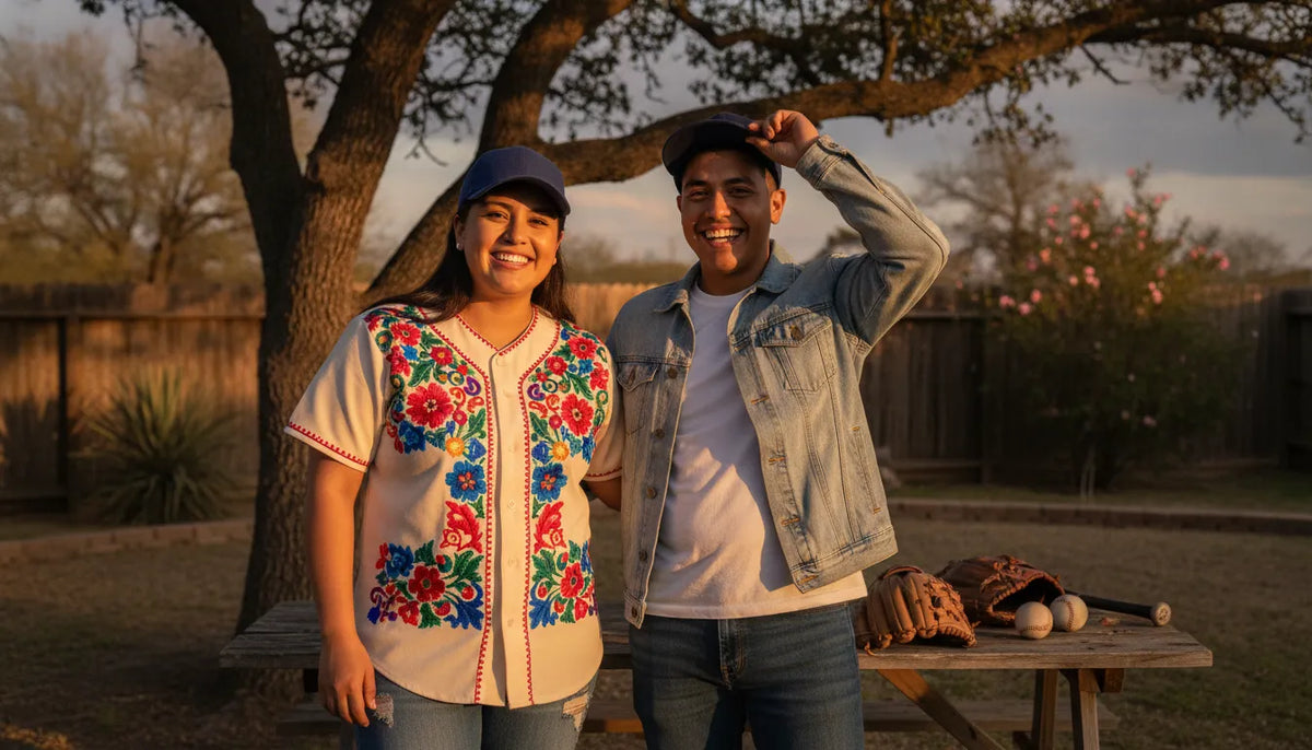 Texas outfit styled with a Mexican baseball jersey and cap
