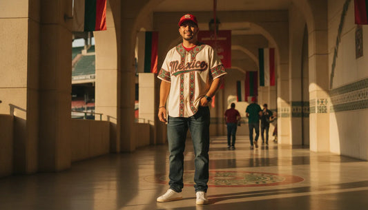 Fan styling a Mexican baseball jersey outfit