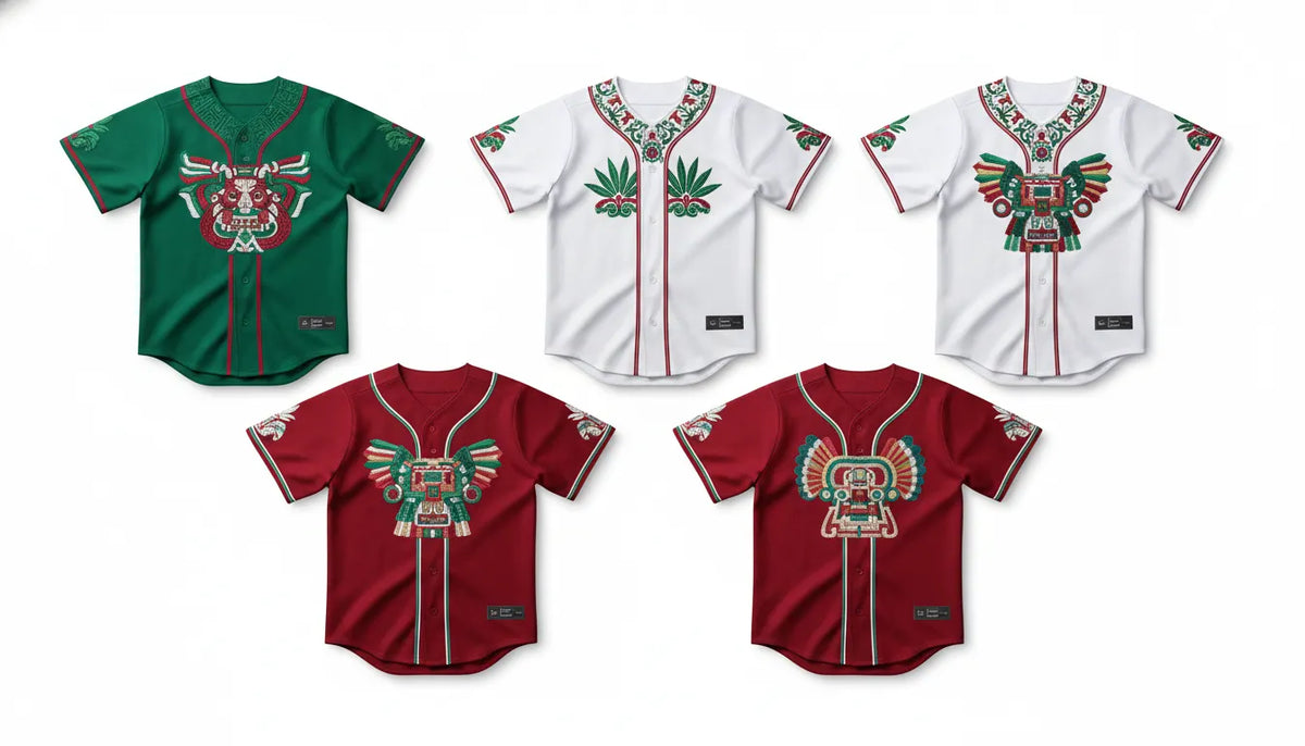 Mexican state pride apparel and embroidered baseball jerseys