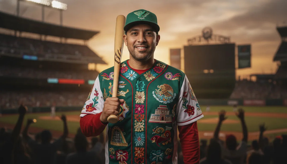 Baseball fan wearing a Mexican state pride jersey