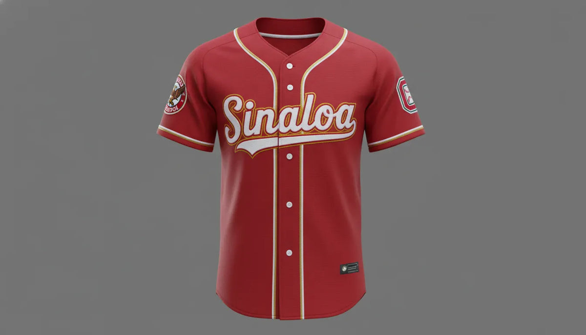 Sinaloa red baseball jersey