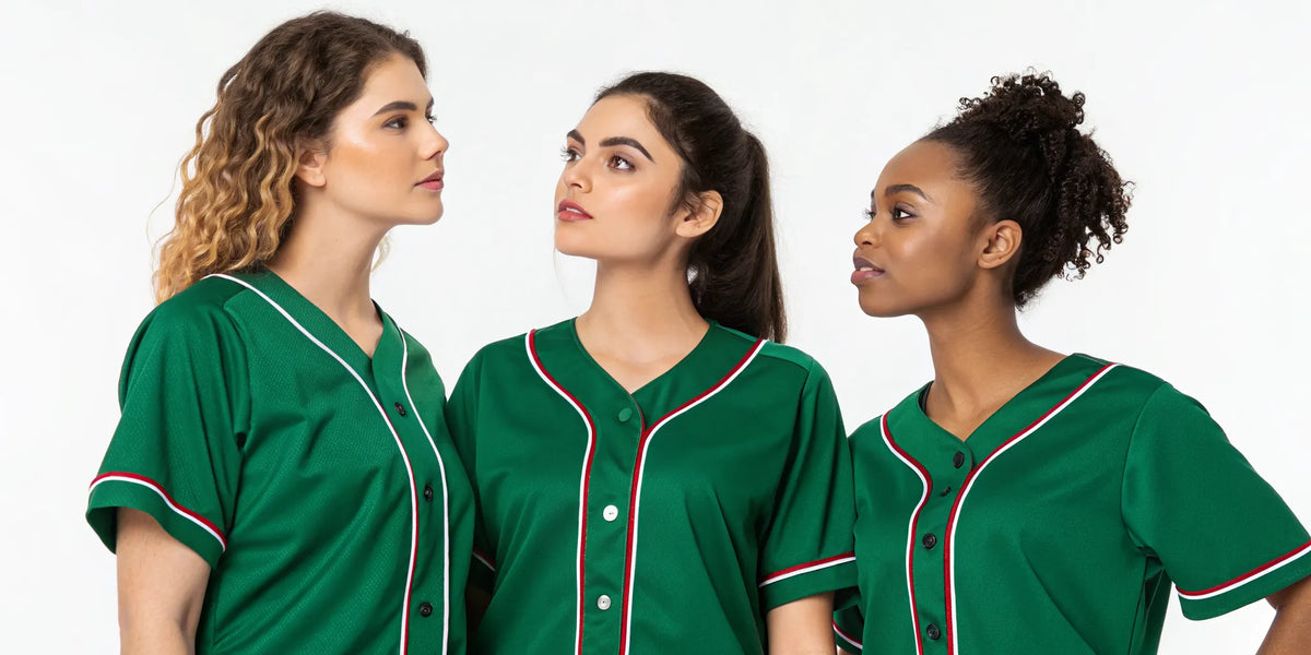 Womens Mexico baseball jersey sizing guide showing different fits.