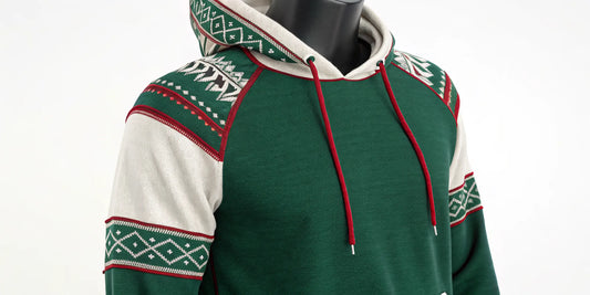 Authentic green and cream Mexican baseball hoodie with detailed embroidery.